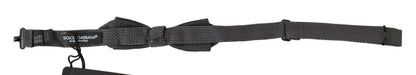 Dolce & Gabbana Gray Patterned Silk Adjustable Neck Bow Tie Papillon