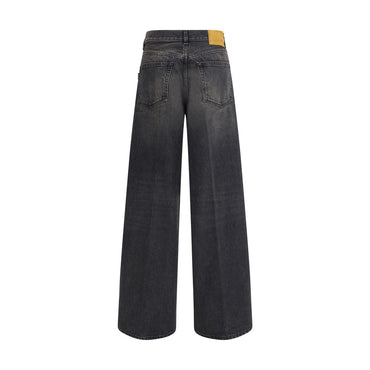 Haikure Black Cotton Relaxed Fit Jeans