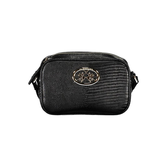La Martina Black Polyurethane Women Handbag
