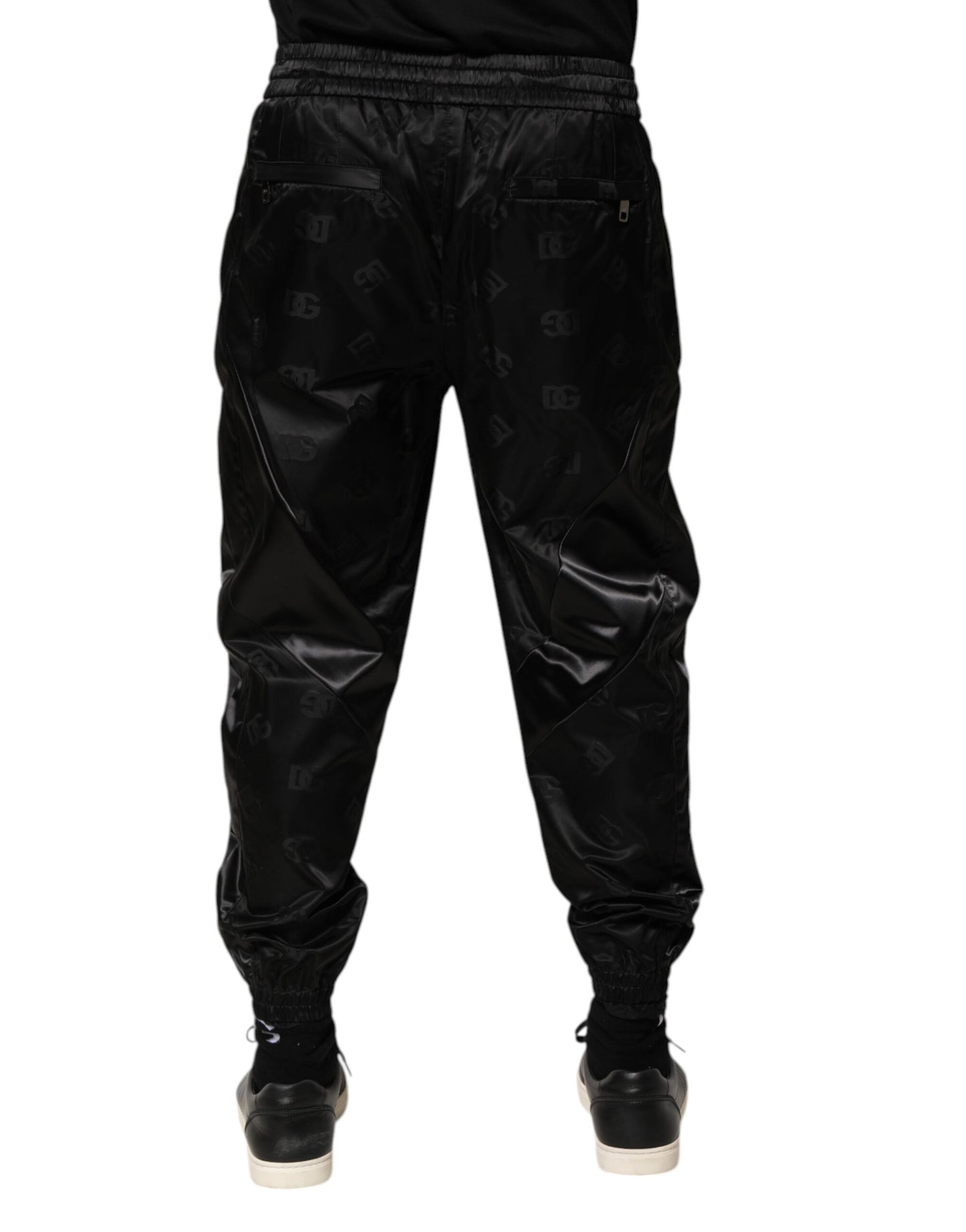 Dolce & Gabbana Black Logo DG Print Men Jogger Sweatpants Pants
