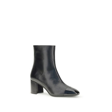 Carel Paris Black Leather Ankle Boots
