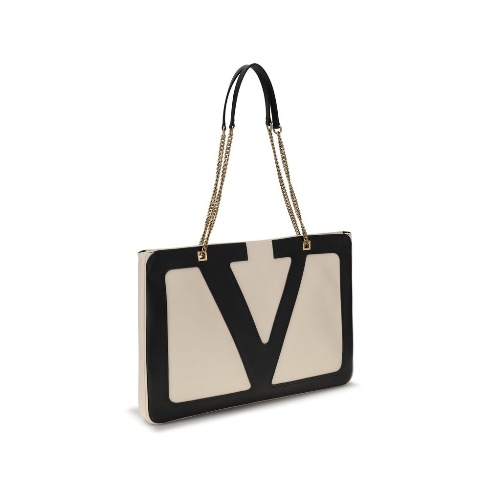 Valentino Garavani Beige Lamb Ovis Aries Aries Shoulder Bag