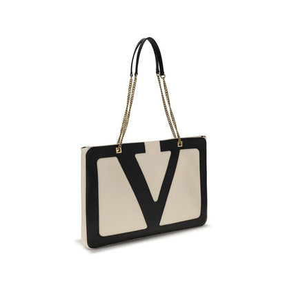 Valentino Garavani Beige Lamb Ovis Aries Aries Shoulder Bag