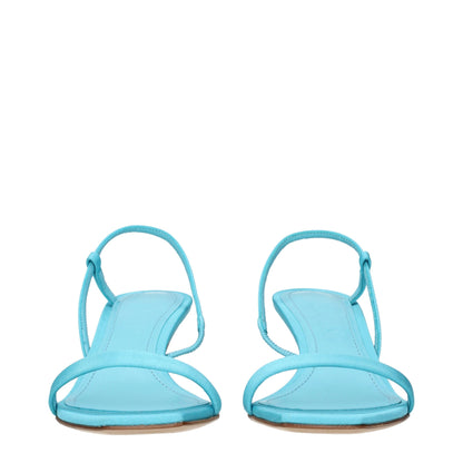 3Juin Blue Fabric Stiletto Heels Sandals
