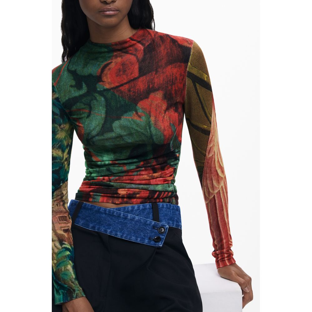Desigual Green Viscose Sweater