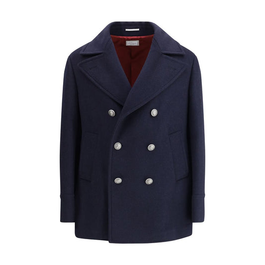Brunello Cucinelli Double wool flannel Caban