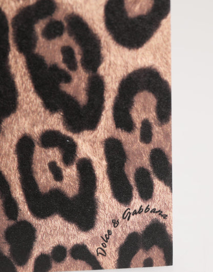 Dolce & Gabbana Multicolor Leopard Print Envelope Paper Post Card Holder