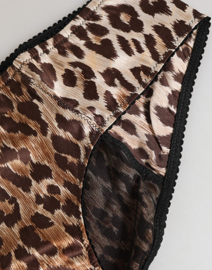Dolce & Gabbana Multicolor Leopard Print Girdle Panty Underwear
