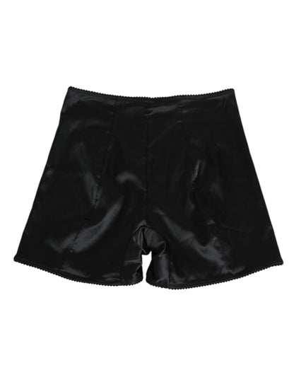 Dolce & Gabbana Black Silk Stretch Slip Cycling Women Underwear