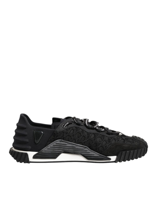 Dolce & Gabbana Black Logo Lace Low Top NS1 Sneaker Shoes