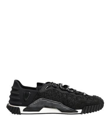 Dolce & Gabbana Black Logo Lace Low Top NS1 Sneaker Shoes