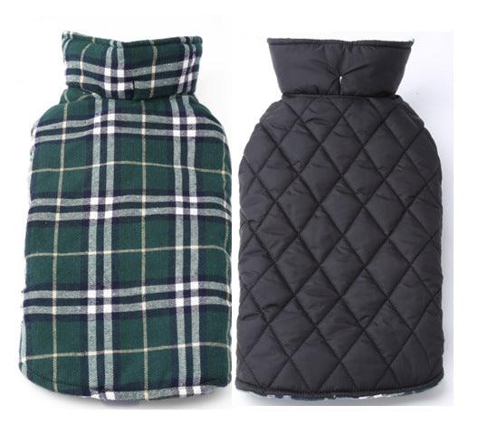 Waterproof Tartan Dog Suit Jacket: Stylish Outdoor Attire For Your Pooch