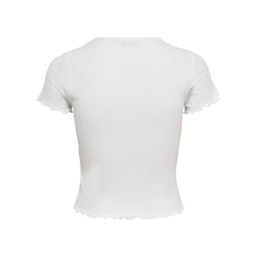 Only White Polyester T-Shirt