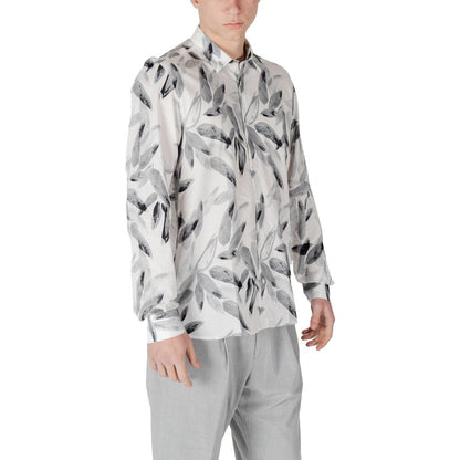 Antony Morato White Viscose Pattern Shirt