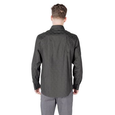 Armani Exchange Black Cotton Dress Shirt