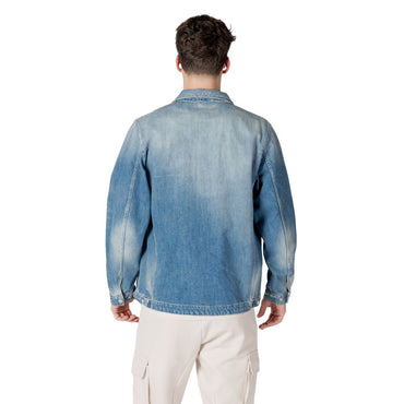 Replay Light Blue Cotton Denim Jacket