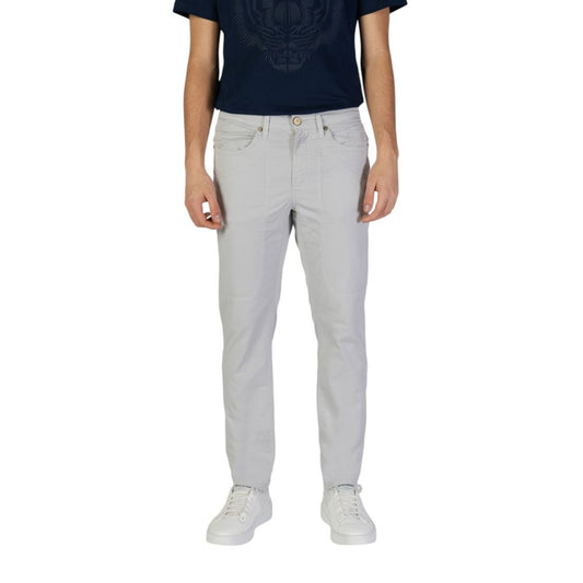 Jeckerson Gray Cotton Skinny Pants