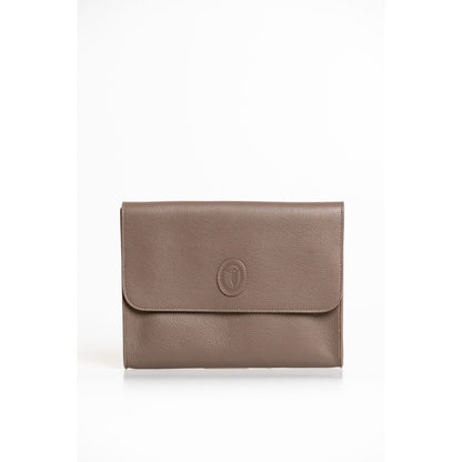 Trussardi Brown Polyester Men Clutch