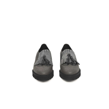 Cerruti 1881 Gray Cowhide Women Loafer