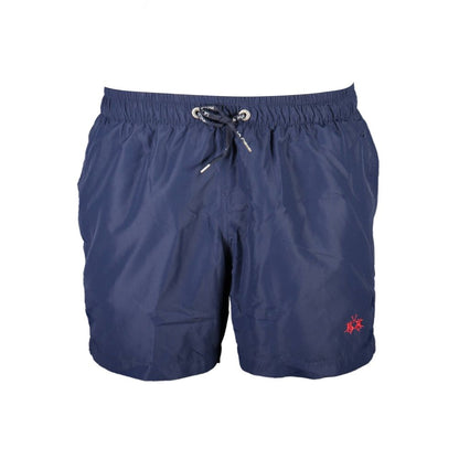La Martina Blue Polyester Men's Swim Trunk