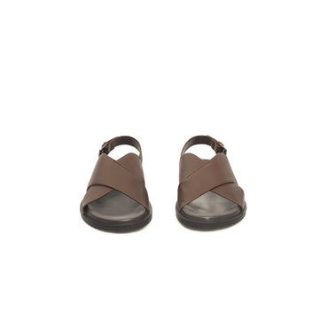 Cerruti 1881 Brown Cowhide Men Sandal