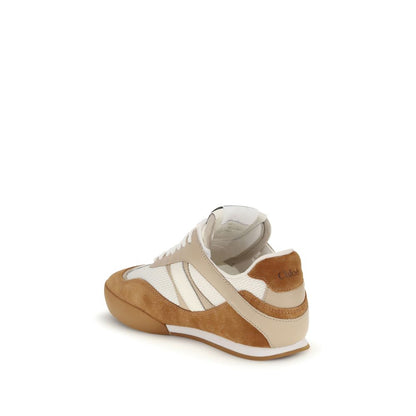Chloé Brown Calf Leather Bos Taurus Athletic Sneakers