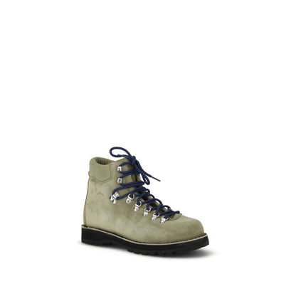 Diemme Green Leather Lace-Up Boots