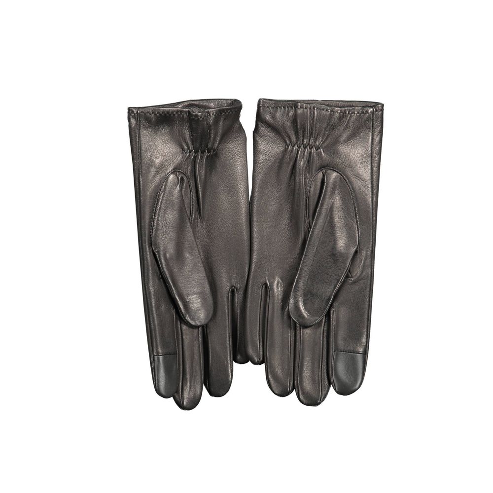 Tommy Hilfiger Black Leather Men's Glove