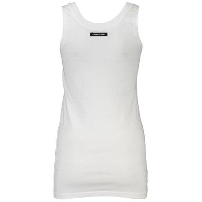 Cavalli Class White Cotton Tank Top