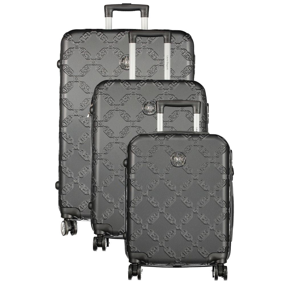 Laura Biagiotti Black Polyurethane Women's Travel Bag