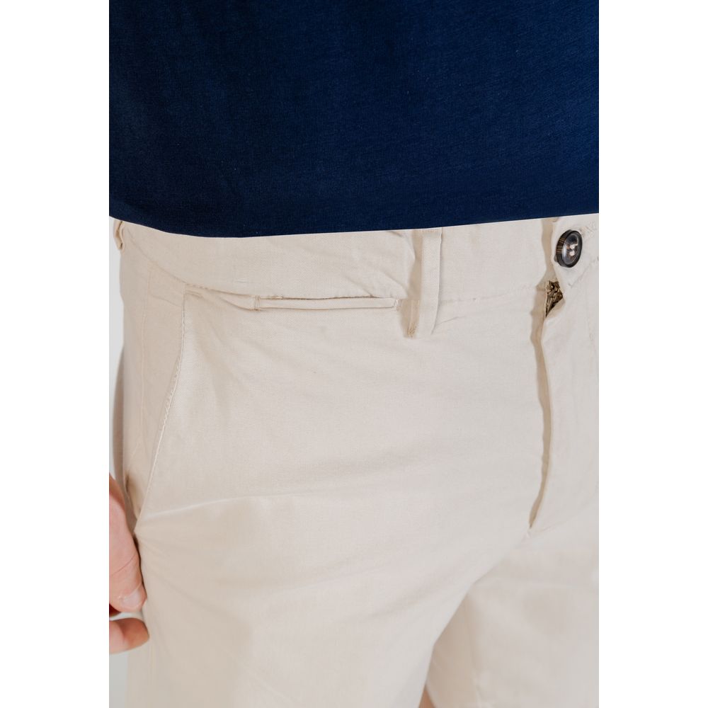 Borghese Beige Cotton Bermuda Shorts