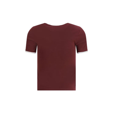 Courrèges Bordeaux Cotton T-Shirt