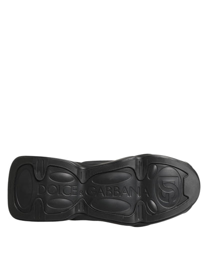 Dolce & Gabbana Black Lace Up Wave Low Top Men Sneaker Shoes