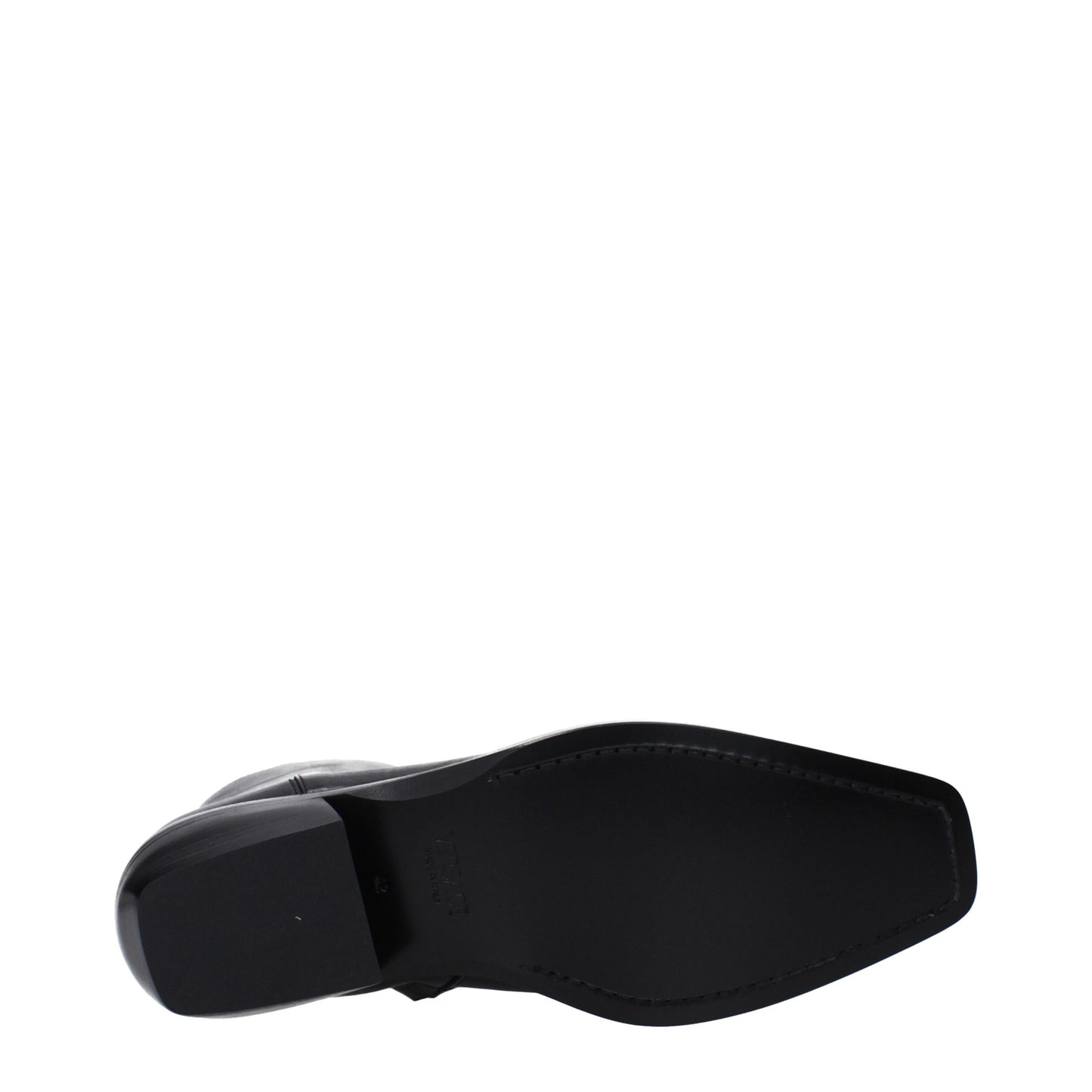 Versace Black Leather Ankle Boots