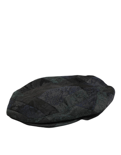 Dolce & Gabbana Black Polyester Newsboy Men Cloth Capello Hat