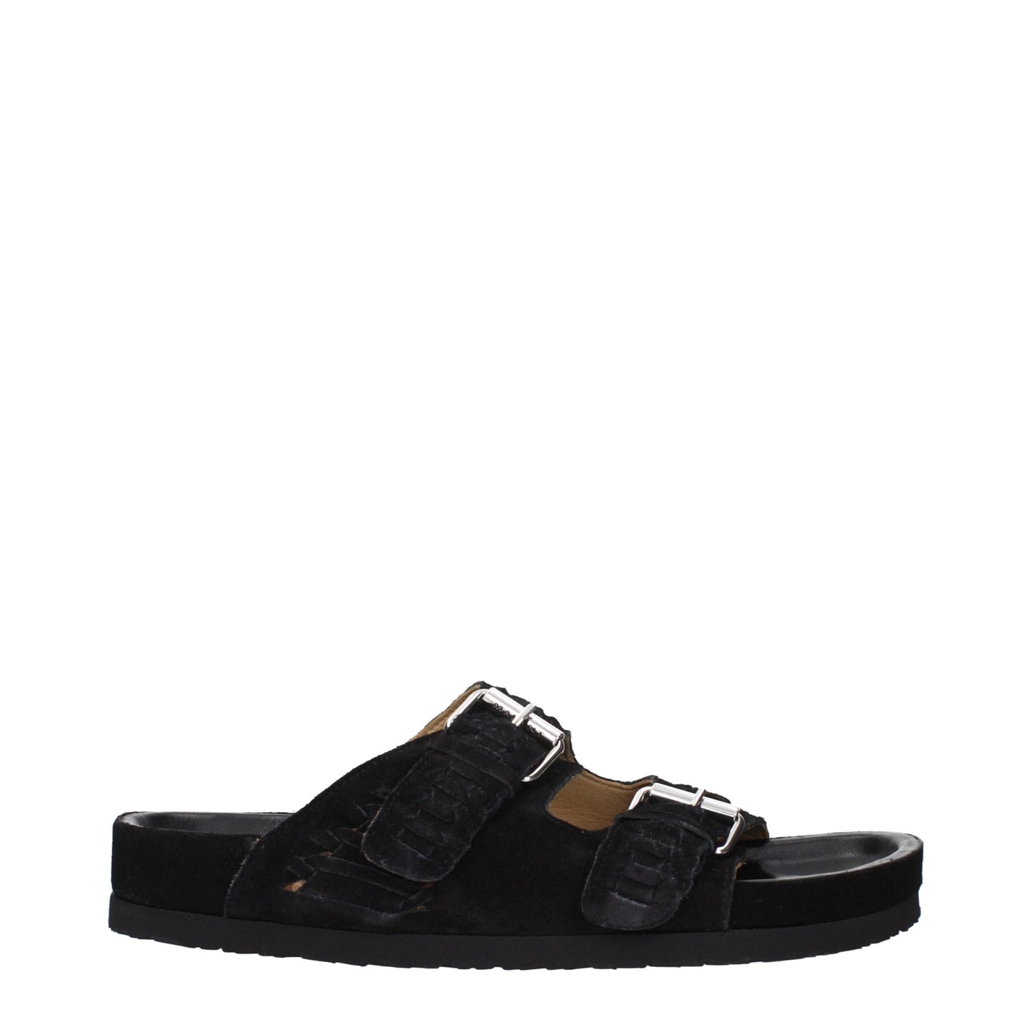 Isabel Marant Black Leather Slippers
