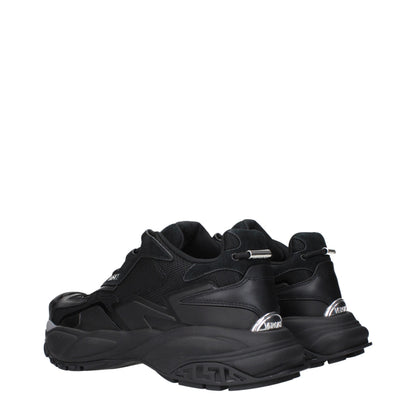 Versace Black Fabric Athletic Sneakers