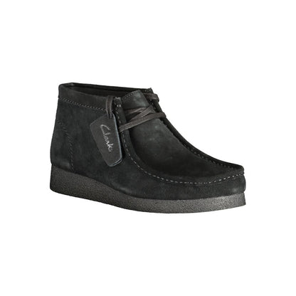 Clarks Black Leather Men Sneaker