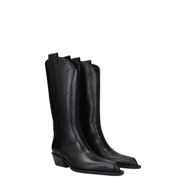 Off-White Black Leather Boots