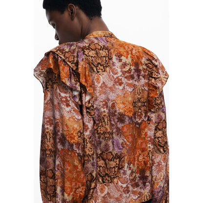 Desigual Orange Viscose Shirt