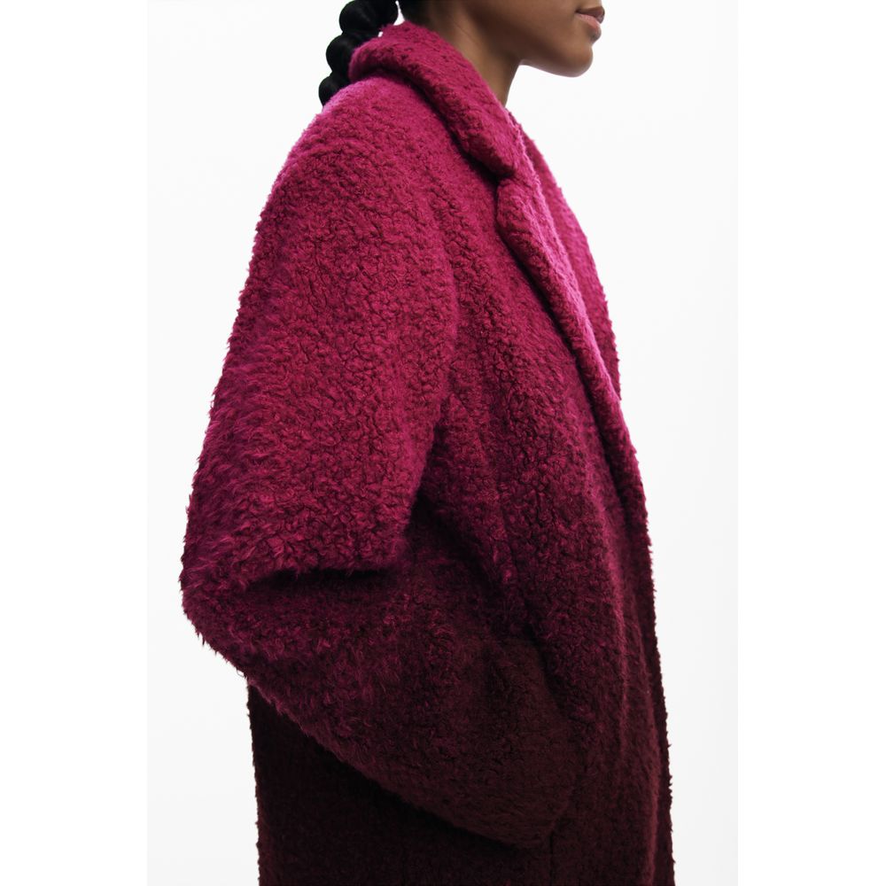 Desigual Pink Wool Jackets & Coat