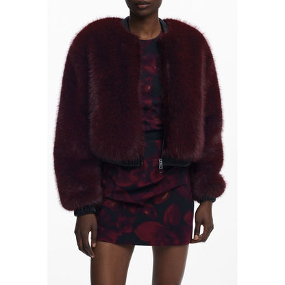 Desigual Red Polyester Jackets & Coat