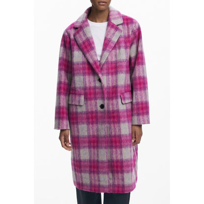 Desigual Pink Wool Jackets & Coat