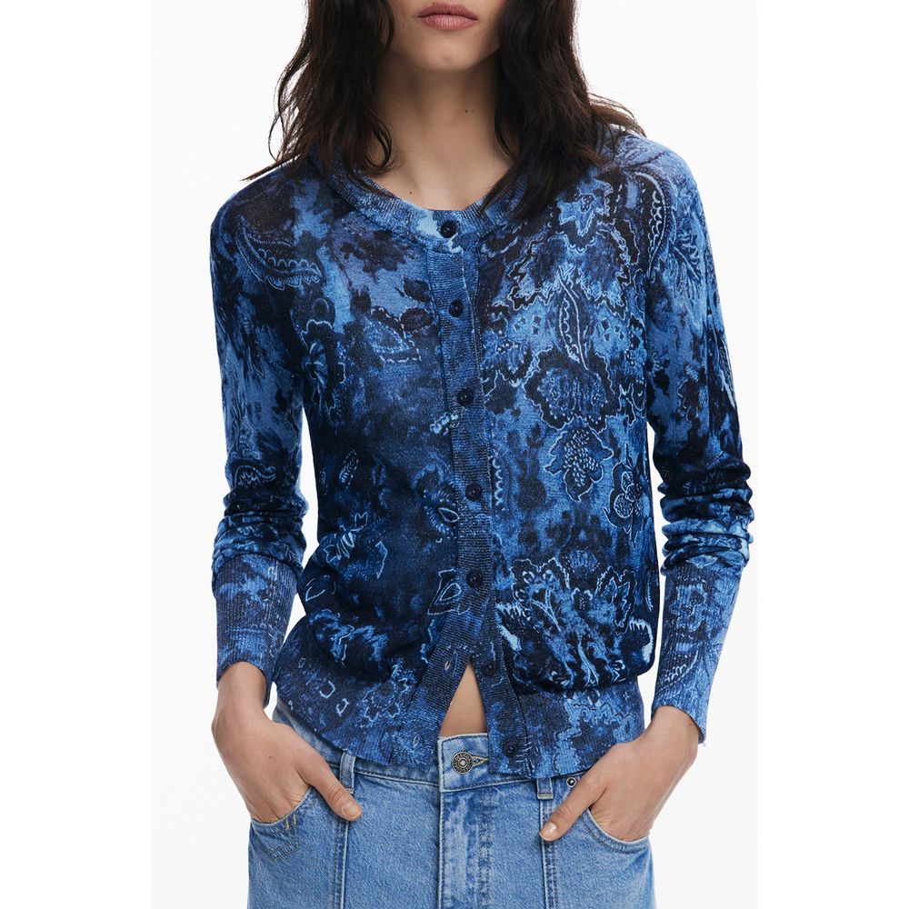 Desigual Blue Viscose Sweater