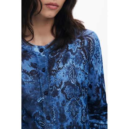 Desigual Blue Viscose Sweater
