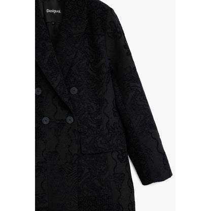 Desigual Black Polyester Jackets & Coat