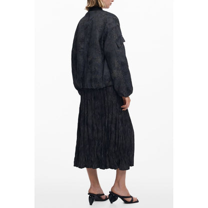 Desigual Black Polyester Jackets & Coat