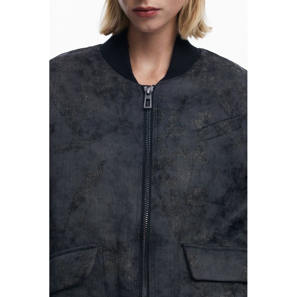 Desigual Black Polyester Jackets & Coat