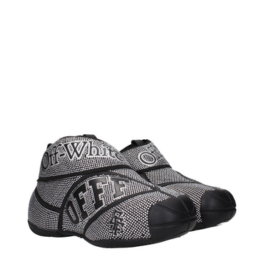 Off-White Black Cotton Sneakers