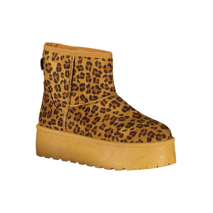 Laura Biagiotti Marrone Polyester Women Ankle Boot